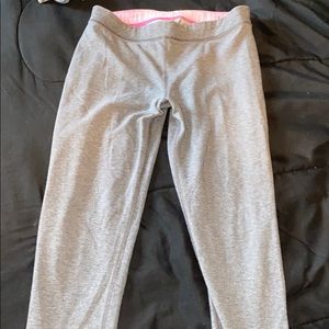 Under Armour Gray & Pink Logo Leggings